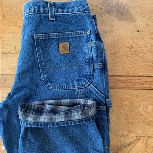 flannel lined carpenter pants